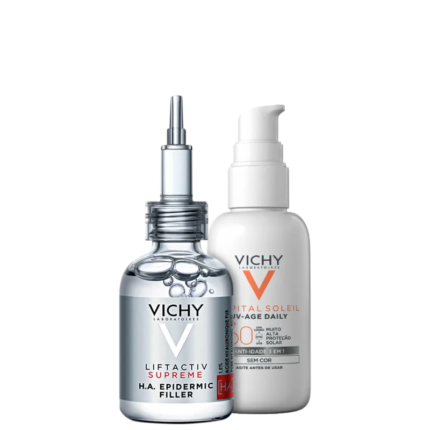 Kit Vichy Liftactiv Supreme H.A. Epidermic Filler & UV-Age Daily FPS 60 (2 Produtos)